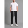 Defacto F0309AXBK81 Siyah Regular Fit Beli Bağcıklı Düz Paça Cepli Eşofman Altı