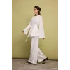 Defacto H8911AXER118 Ekru Relaxed Fit %100 Keten Pantolon