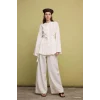 Defacto H8911AXER118 Ekru Relaxed Fit %100 Keten Pantolon