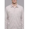 Defacto H6548AXGR293 Gri Regular Fit Çift Cepli Gömlek Ceket