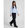 LCW Kids Siyah Kız Çocuk Gabardin Kargo Pantolon