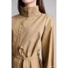 Defacto H3217AXKH185 Haki %100 Pamuk Regular Fit Dik Yaka Kuşaklı Poplin Uzun Kollu Tunik