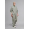 Defacto E9363AXKH499 Haki Boxy Fıt Dik Yaka Skuba Kumaş Uzun Kollu Basic Sweatshirt