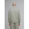 Defacto E9363AXKH499 Haki Boxy Fıt Dik Yaka Skuba Kumaş Uzun Kollu Basic Sweatshirt