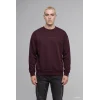 Defacto X8282AZBR150 Bordo Boxy Fit Uzun Kollu Pamuklu Bisiklet Yaka İçi Yumuşak Tüylü Baskılı Sweatshirt