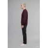 Defacto X8282AZBR150 Bordo Boxy Fit Uzun Kollu Pamuklu Bisiklet Yaka İçi Yumuşak Tüylü Baskılı Sweatshirt