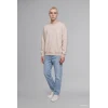 Defacto X8282AZGR169 Gri Boxy Fit Uzun Kollu Pamuklu Bisiklet Yaka İçi Yumuşak Tüylü Baskılı Sweatshirt