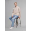 Defacto X8282AZGR169 Gri Boxy Fit Uzun Kollu Pamuklu Bisiklet Yaka İçi Yumuşak Tüylü Baskılı Sweatshirt