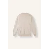 Defacto X8282AZGR169 Gri Boxy Fit Uzun Kollu Pamuklu Bisiklet Yaka İçi Yumuşak Tüylü Baskılı Sweatshirt