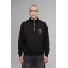 Defacto H3867AXBN337 Kahve Boxy Fit Yarım Fermuarlı Baskılı Sweatshirt