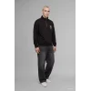 Defacto H3867AXBN337 Kahve Boxy Fit Yarım Fermuarlı Baskılı Sweatshirt