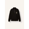Defacto H3867AXBN337 Kahve Boxy Fit Yarım Fermuarlı Baskılı Sweatshirt