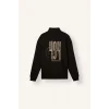 Defacto H3867AXBN337 Kahve Boxy Fit Yarım Fermuarlı Baskılı Sweatshirt