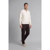 Defacto X7405AZER105 Ekru Regular Fit Dik Yaka Yarım Fermuarlı Basic Sweatshirt