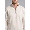 Defacto X7405AZER105 Ekru Regular Fit Dik Yaka Yarım Fermuarlı Basic Sweatshirt