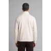 Defacto X7405AZER105 Ekru Regular Fit Dik Yaka Yarım Fermuarlı Basic Sweatshirt