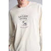 Defacto H9920AXER238 Ekru %100 Pamuk Baskılı Ekoseli New Regular Fit Uzun Kollu 2li Flanel Pijama Takımı