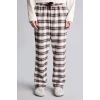 Defacto H9920AXER238 Ekru %100 Pamuk Baskılı Ekoseli New Regular Fit Uzun Kollu 2li Flanel Pijama Takımı