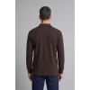 Defacto I2734AXBN338 Kahve Regular Fit Düğmeli Polo Yaka Basic Sweatshirt