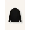 Defacto E9363AXBK81 Siyah Boxy Fıt Dik Yaka Skuba Kumaş Uzun Kollu Basic Sweatshirt