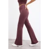 Defacto C9192AXBR93 Bordo Esnek Kumaş Aırtech Flare Fit Yüksek Bel Beli Saran Sporcu Pantolon