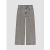 LCW Kids Karışık Wideleg Taş İşlemeli Kız Çocuk Jean Pantolon