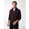 SOUTHBLUE Kahverengi Dik Yaka Erkek Sweatshirt