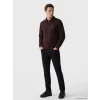 LCWAIKIKI Classic Mürdüm Polo Yaka Erkek Kalın Sweatshirt