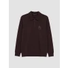 LCWAIKIKI Classic Mürdüm Polo Yaka Erkek Kalın Sweatshirt