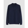 LCWAIKIKI Classic Lacivert Polo Yaka Erkek Sweatshirt