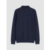LCWAIKIKI Classic Lacivert Polo Yaka Erkek Sweatshirt