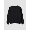 XSIDE Siyah Bisiklet Yaka Erkek Sweatshirt