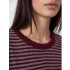 LCW EVERYDAY Bordo Bisiklet Yaka Çizgili Kadın Body