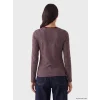 LCW EVERYDAY Bordo Bisiklet Yaka Çizgili Kadın Body