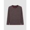LCW EVERYDAY Bordo Bisiklet Yaka Çizgili Kadın Body