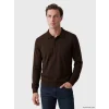 LCWAIKIKI Classic Kahverengi Polo Yaka Erkek Sweatshirt