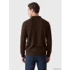 LCWAIKIKI Classic Kahverengi Polo Yaka Erkek Sweatshirt