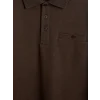 LCWAIKIKI Classic Kahverengi Polo Yaka Erkek Sweatshirt