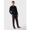 LCWAIKIKI Classic Lacivert Polo Yaka Erkek Sweatshirt