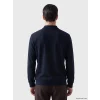 LCWAIKIKI Classic Lacivert Polo Yaka Erkek Sweatshirt