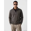 LCW Vision Kahverengi Dik Yaka Baskılı Erkek Kalın Sweatshirt