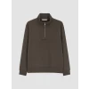 LCW Vision Kahverengi Dik Yaka Baskılı Erkek Kalın Sweatshirt