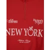 LCW Kids Kırmızı New York Baskılı Kız Çocuk Sweatshirt