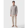 LCWAIKIKI Classic Bej Regular Fit Ekose Gabardin Erkek Gömlek