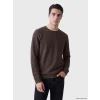 LCWAIKIKI Classic Kahverengi Bisiklet Yaka Erkek Sweatshirt