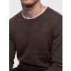 LCWAIKIKI Classic Kahverengi Bisiklet Yaka Erkek Sweatshirt