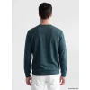 LCWAIKIKI Classic Petrol Bisiklet Yaka Kabartma Baskılı Erkek Sweatshirt
