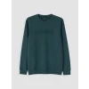 LCWAIKIKI Classic Petrol Bisiklet Yaka Kabartma Baskılı Erkek Sweatshirt