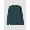 LCWAIKIKI Classic Petrol Bisiklet Yaka Kabartma Baskılı Erkek Sweatshirt