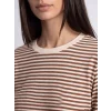 LCW EVERYDAY Bej Bisiklet Yaka Çizgili Kadın Body